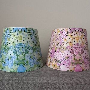 Zafferano Poldina Floral Metal Shade Covers Pink Blue  Bundle NEW